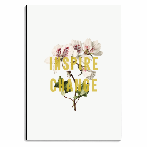 Inspire Change - personalised A4, A5, A6 notebook by The 13 Prints