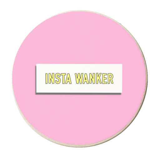 Insta Wanker - personalised beer coaster by Adam Regester