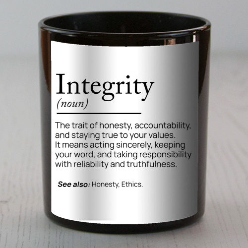 Integrity Definition - scented candle by skattia ilie