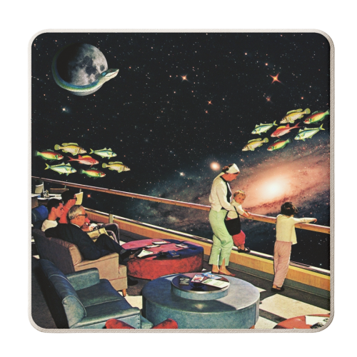 Intergalactic Aquarium - personalised beer coaster by taudalpoi