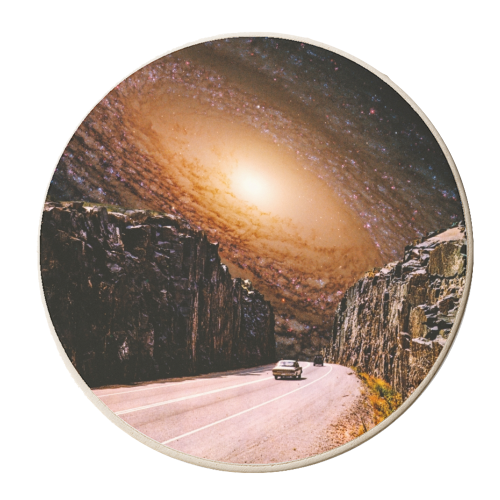 Intergalactic Highway - personalised beer coaster by taudalpoi