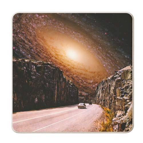 Intergalactic Highway - personalised beer coaster by taudalpoi