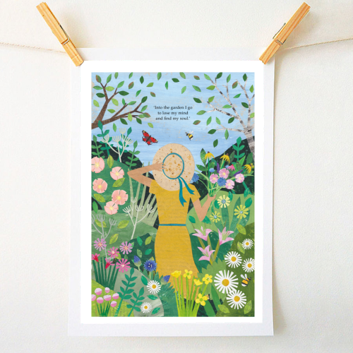 Into the garden I go - A1 - A4 art print by Christina Carpenter