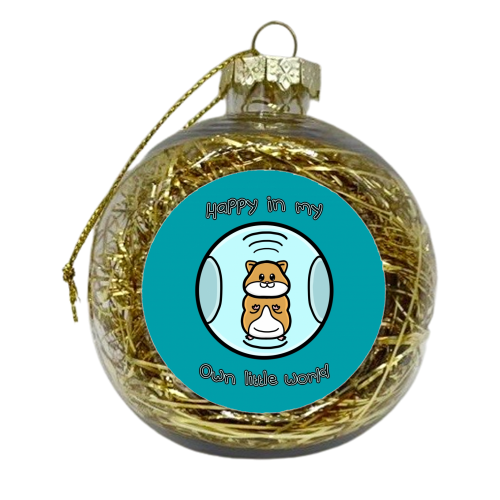 Introvert hamster - xmas bauble by Nicola Box