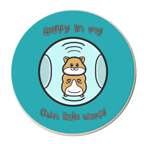 Introvert hamster - personalised beer coaster by Nicola Box