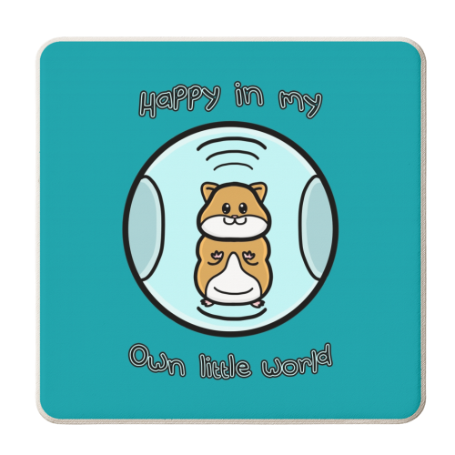 Introvert hamster - personalised beer coaster by Nicola Box
