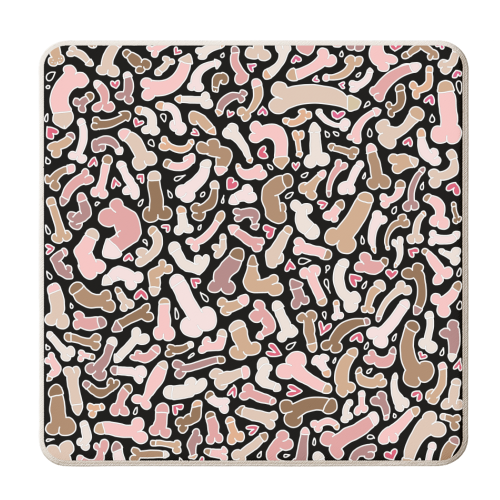 Inverted penis pattern - personalised beer coaster by andrea zuza