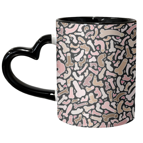 Inverted penis pattern - unique mug by andrea zuza