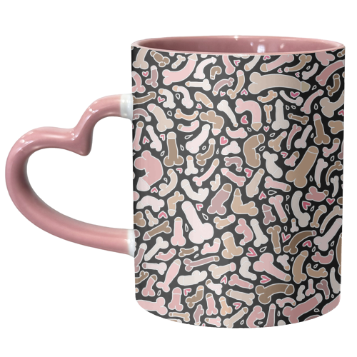 Inverted penis pattern - unique mug by andrea zuza