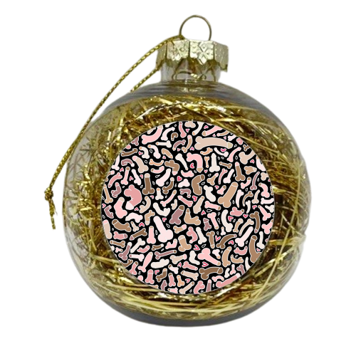 Inverted penis pattern - xmas bauble by andrea zuza