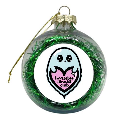 Invisible illness club - xmas bauble by Nicola Box