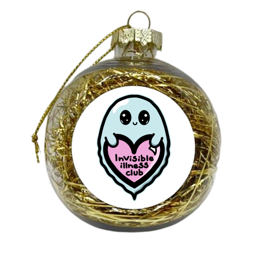 Invisible illness club - xmas bauble by Nicola Box