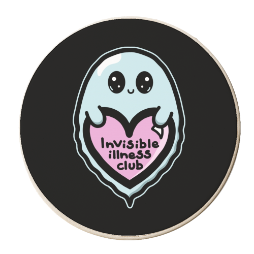 Invisible illness club - personalised beer coaster by Nicola Box