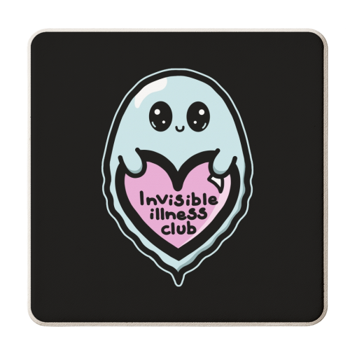Invisible illness club - personalised beer coaster by Nicola Box