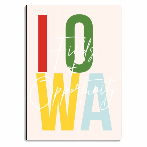 Iowa "Fields of Opportunity" Color State - personalised A4, A5, A6 notebook by Toni Scott