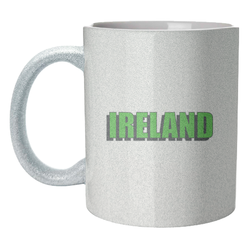Ireland (Bold Green Typeface) - unique mug by Adam Regester
