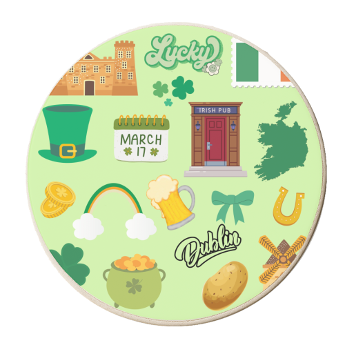 Ireland - personalised beer coaster by Lilly Rose