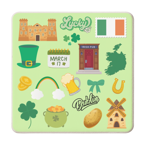 Ireland - personalised beer coaster by Lilly Rose
