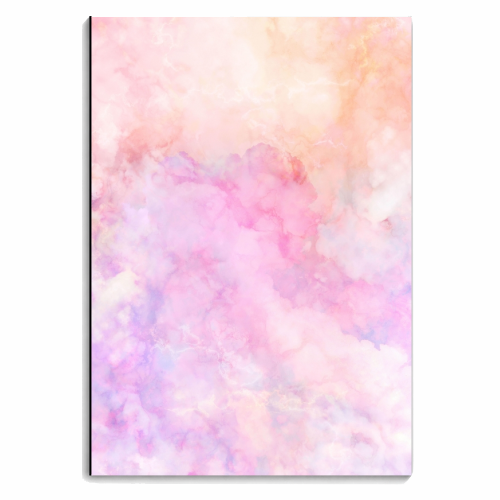 Iridescent Frozen Marble Sky - Peach Pink & Lilac - personalised A4, A5, A6 notebook by Dominique Vari