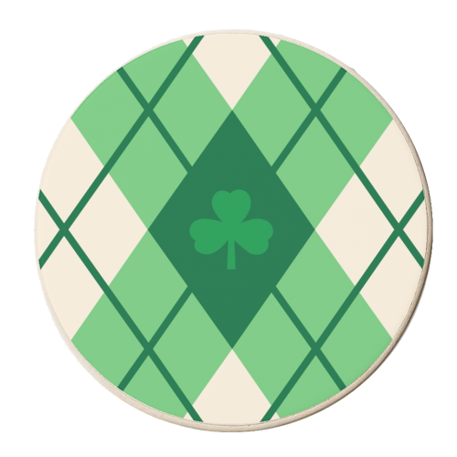 Irish Argyle - personalised beer coaster by Fimbis