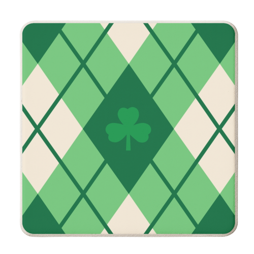 Irish Argyle - personalised beer coaster by Fimbis