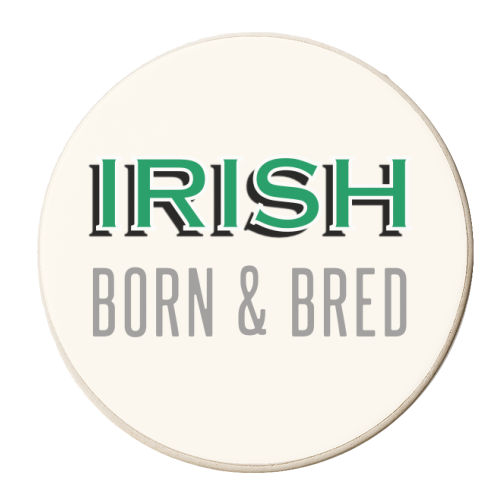 Irish Born & Bred - personalised beer coaster by Adam Regester