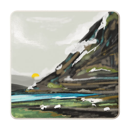 Irish Hills - personalised beer coaster by Uma Prabhakar Gokhale