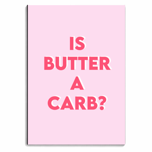 Is Butter A Carb? - personalised A4, A5, A6 notebook by Wallace Elizabeth
