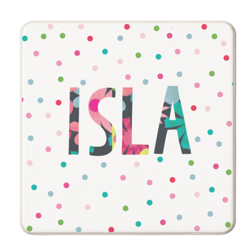 Isla - personalised beer coaster by The Boy and the Bear