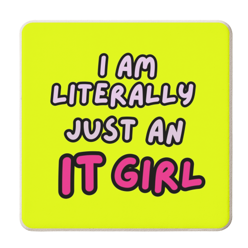 IT Girl - personalised beer coaster by Lilly Rose