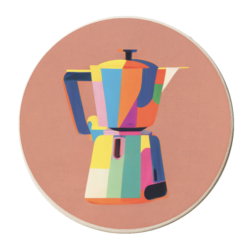 Italian Coffee Maker - personalised beer coaster by Move Studio