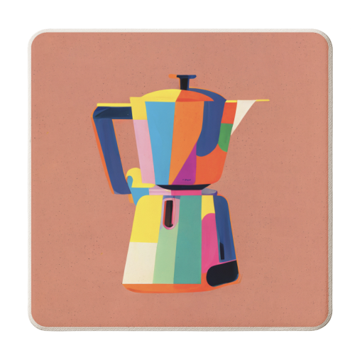 Italian Coffee Maker - personalised beer coaster by Move Studio