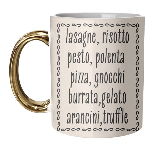 Italian Food - unique mug by Move Studio