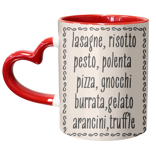 Italian Food - unique mug by Move Studio