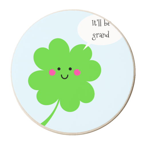 It'll Be Grand (CloverVersion) - personalised beer coaster by Adam Regester