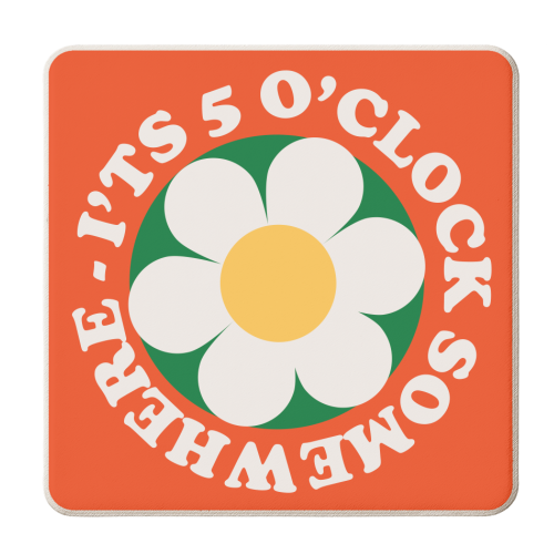 It's 5 o'clock Somewhere - personalised beer coaster by AbiGoLucky