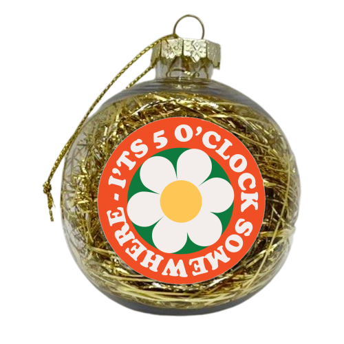 It's 5 o'clock Somewhere - xmas bauble by AbiGoLucky