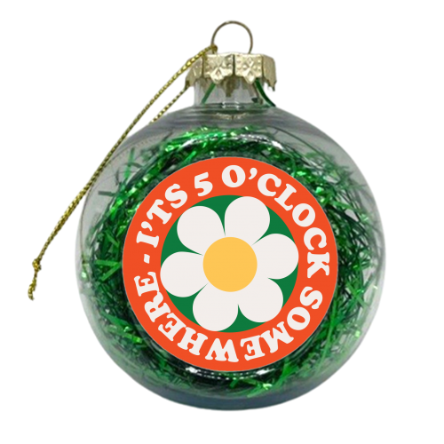 It's 5 o'clock Somewhere - xmas bauble by AbiGoLucky