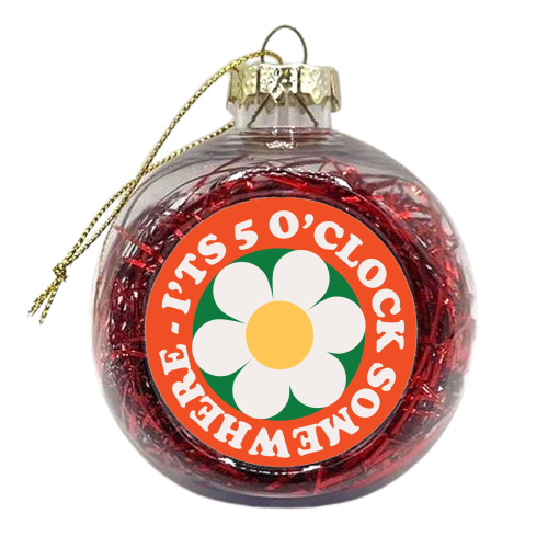 It's 5 o'clock Somewhere - xmas bauble by AbiGoLucky
