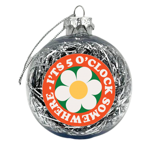 It's 5 o'clock Somewhere - xmas bauble by AbiGoLucky