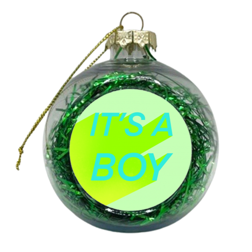 It's a boy - xmas bauble by The Girl Next Draw