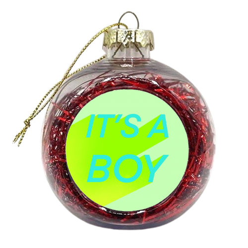 It's a boy - xmas bauble by The Girl Next Draw