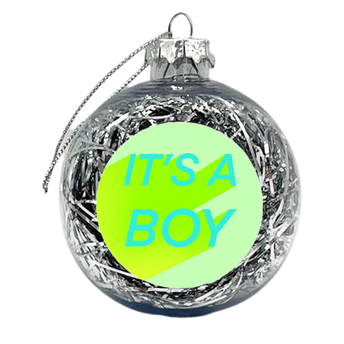 It's a boy - xmas bauble by The Girl Next Draw