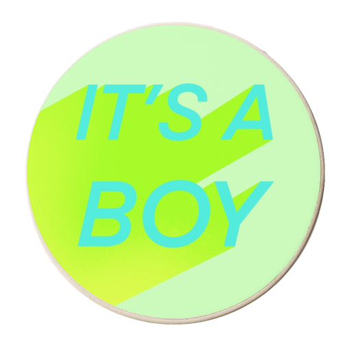 It's a boy - personalised beer coaster by The Girl Next Draw