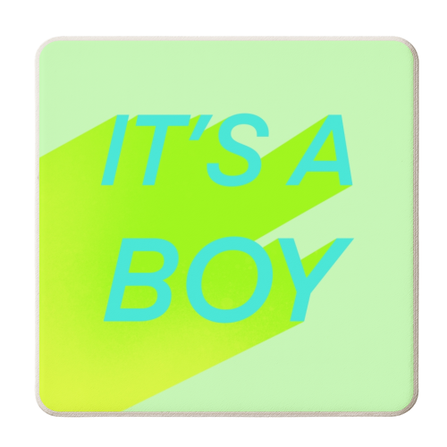 It's a boy - personalised beer coaster by The Girl Next Draw