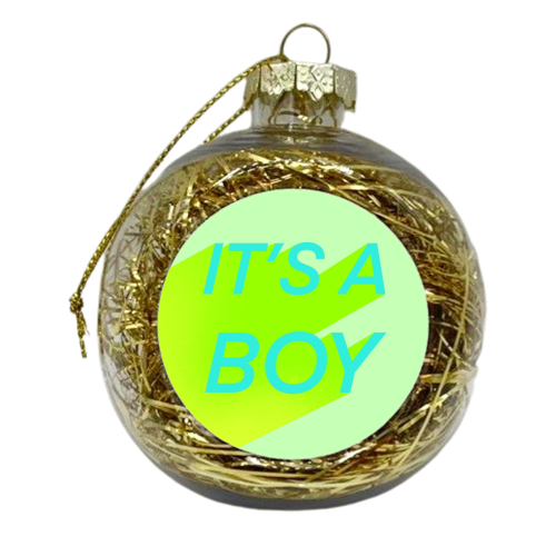 It's a boy - xmas bauble by The Girl Next Draw