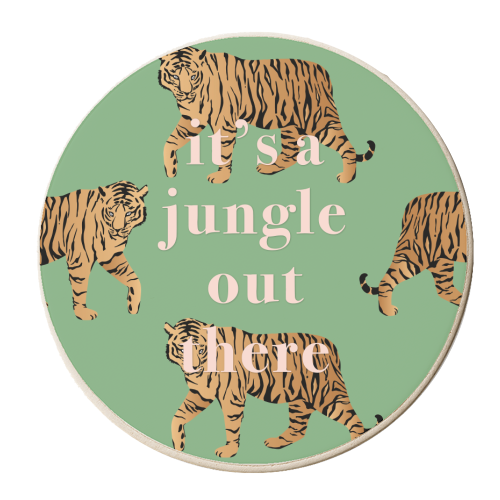 It's A Jungle Out There - personalised beer coaster by Kind of Simple Designs