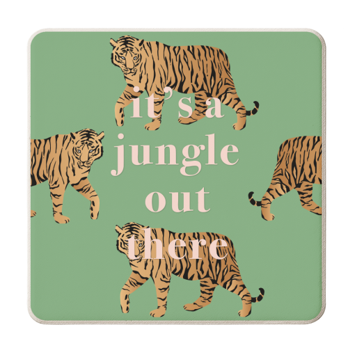 It's A Jungle Out There - personalised beer coaster by Kind of Simple Designs