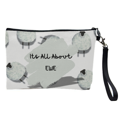 Its All About Ewe- white - pretty makeup bag by Linbylane
