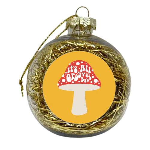 It's All Groovy, Baby.... - xmas bauble by Wallace Elizabeth